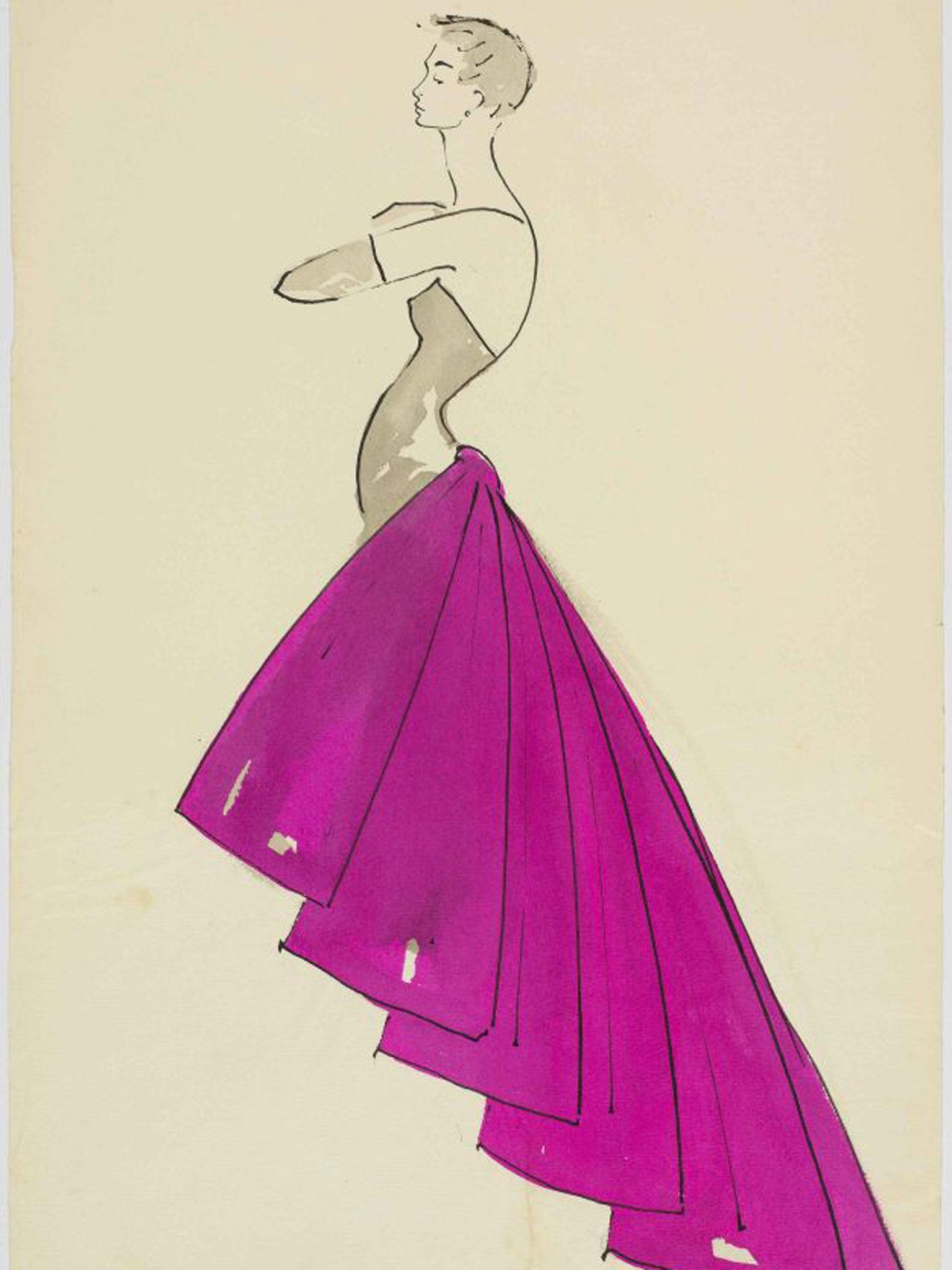 Grand designs: A sketch from the Schiaparelli archives