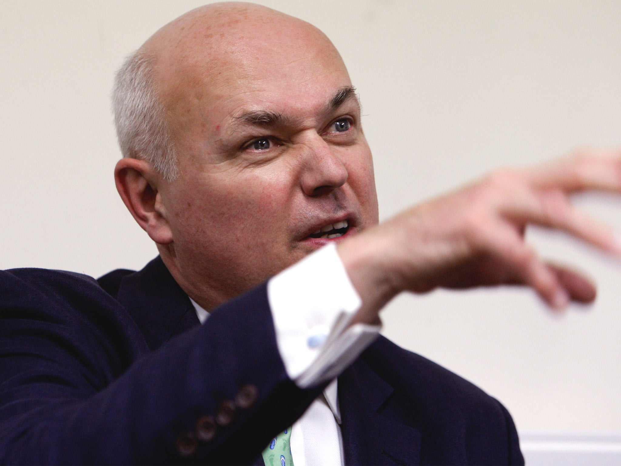 Work and Pensions Secretary Iain Duncan Smith has been accused of 'picking numbers out of thin air' 