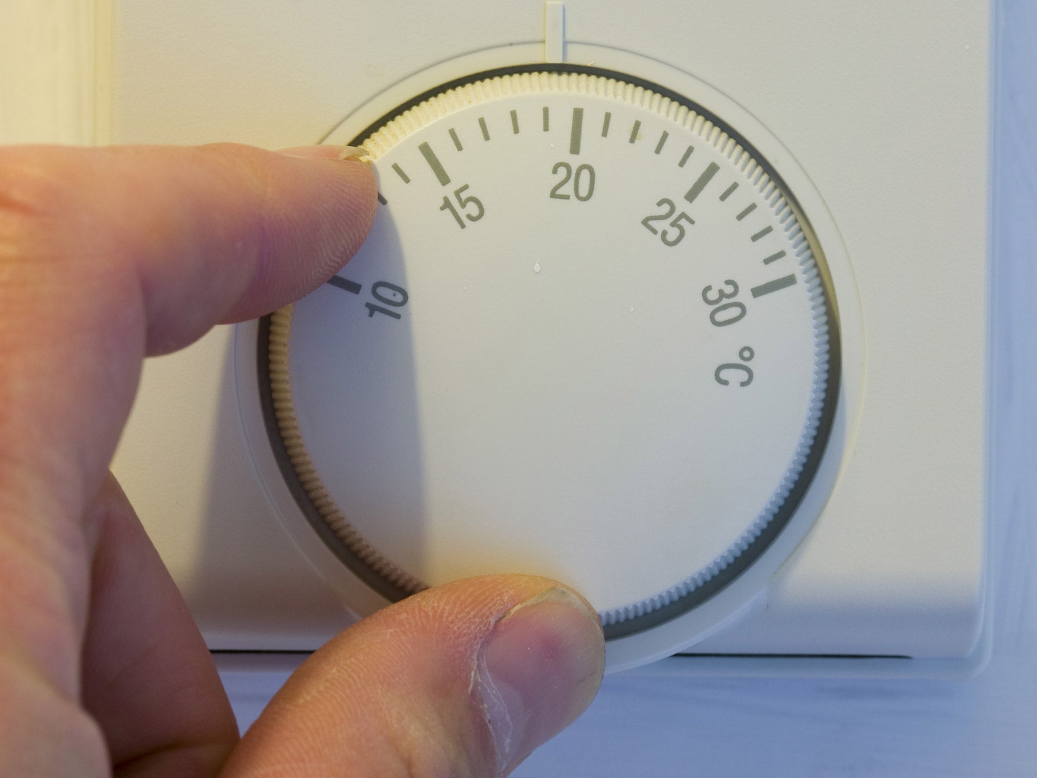 18 per cent of people said they kept their heating on day and night