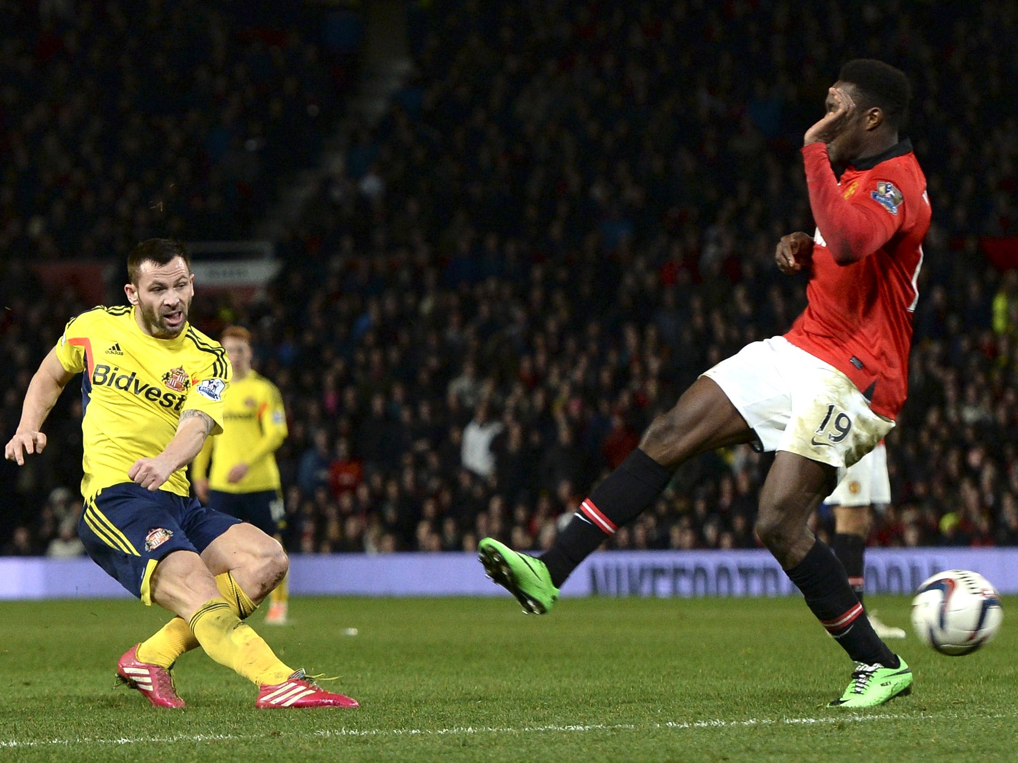 Phil Bardsley scored late in extra-time as David De Gea spilled his effort into the net