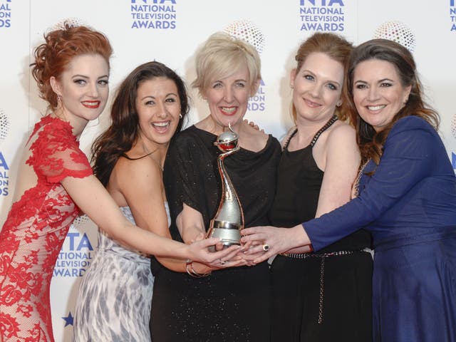 Paula Lane, Hayley Tamaddon, Julie Hesmondhalgh, Jennie McAlpine and Debbie Rush of Coronation Street 