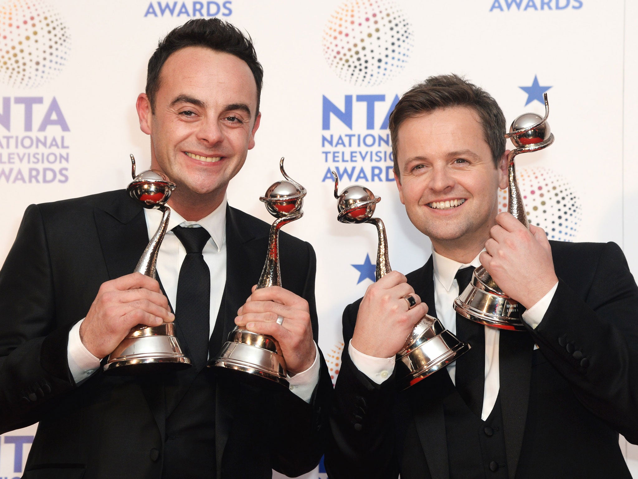 Ant & Dec with their two awards