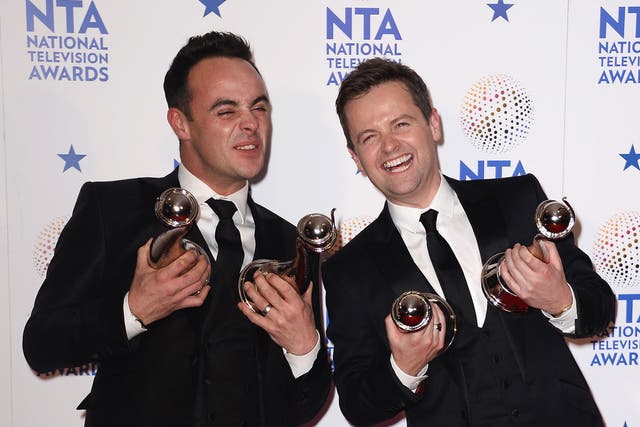 Ant and Dec won three awards at the National TV Awards 2014 - Entertainment Presenter, Entertainment Programme and the Landmark achievement award