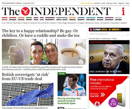 The Independent website grew by 7.94 per cent to 29,894,151 unique monthly users