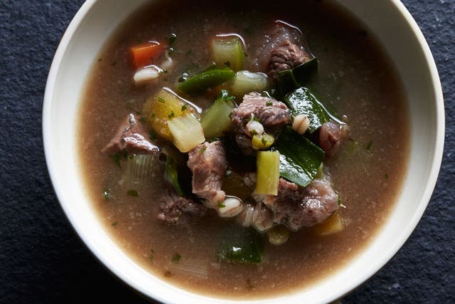 Mutton is the best meat to use in Mark's Scotch broth