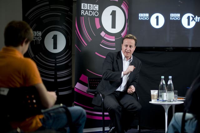 David Cameron being interviewed for a Radio one Newsbeat election special in 2010; Rod McKenzie, of the BBC, has been given a final written warning and moved to another role outside of the BBC network news department