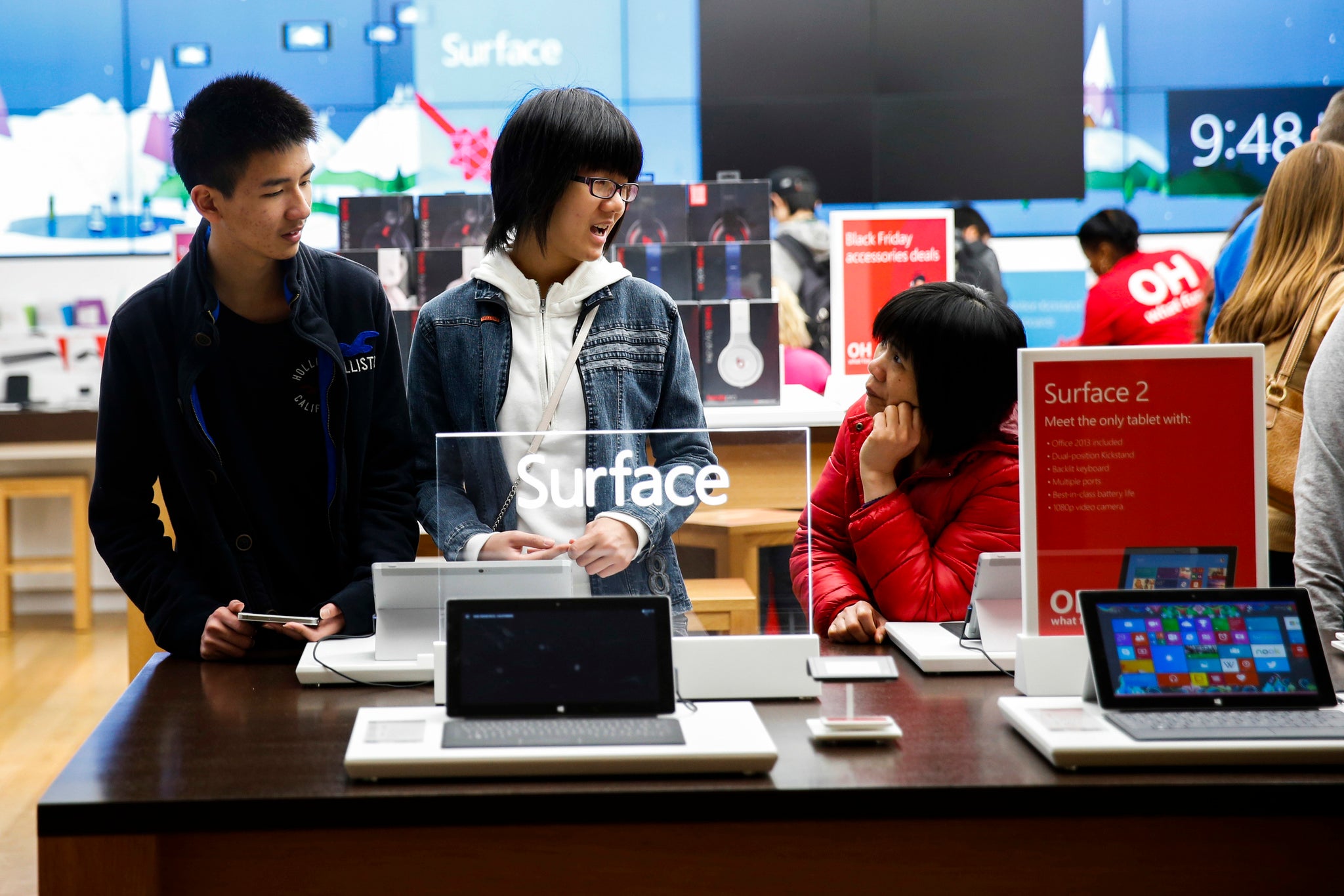 Sales of the Surface have beaten expectations - although the tablet market is still firmly dominated by Apple.