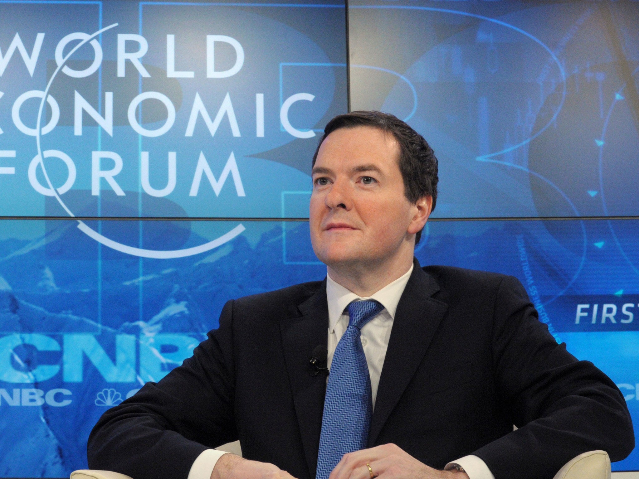 Chancellor George Osborne pictured at the World Economic Forum in Davos, Switzerland