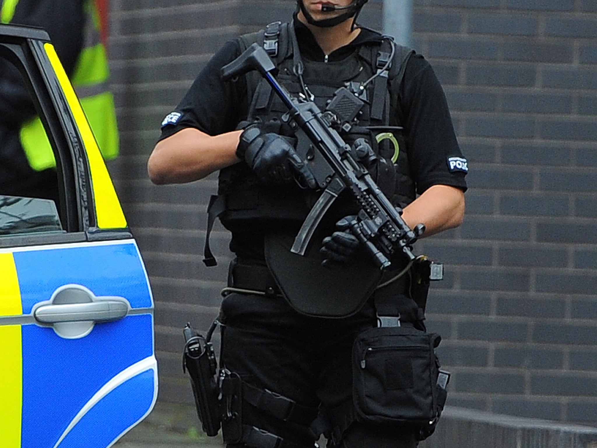 File image: A Police firearms officer is in hospital after accidentally shooting himself in the leg