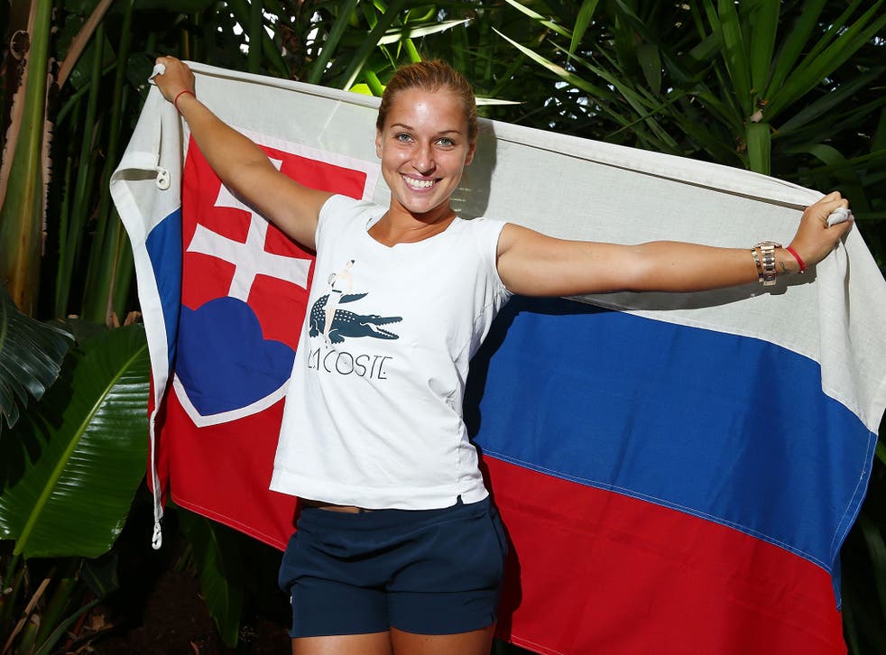 Dominika Cibulkova pictured ahead of the Australian Open final