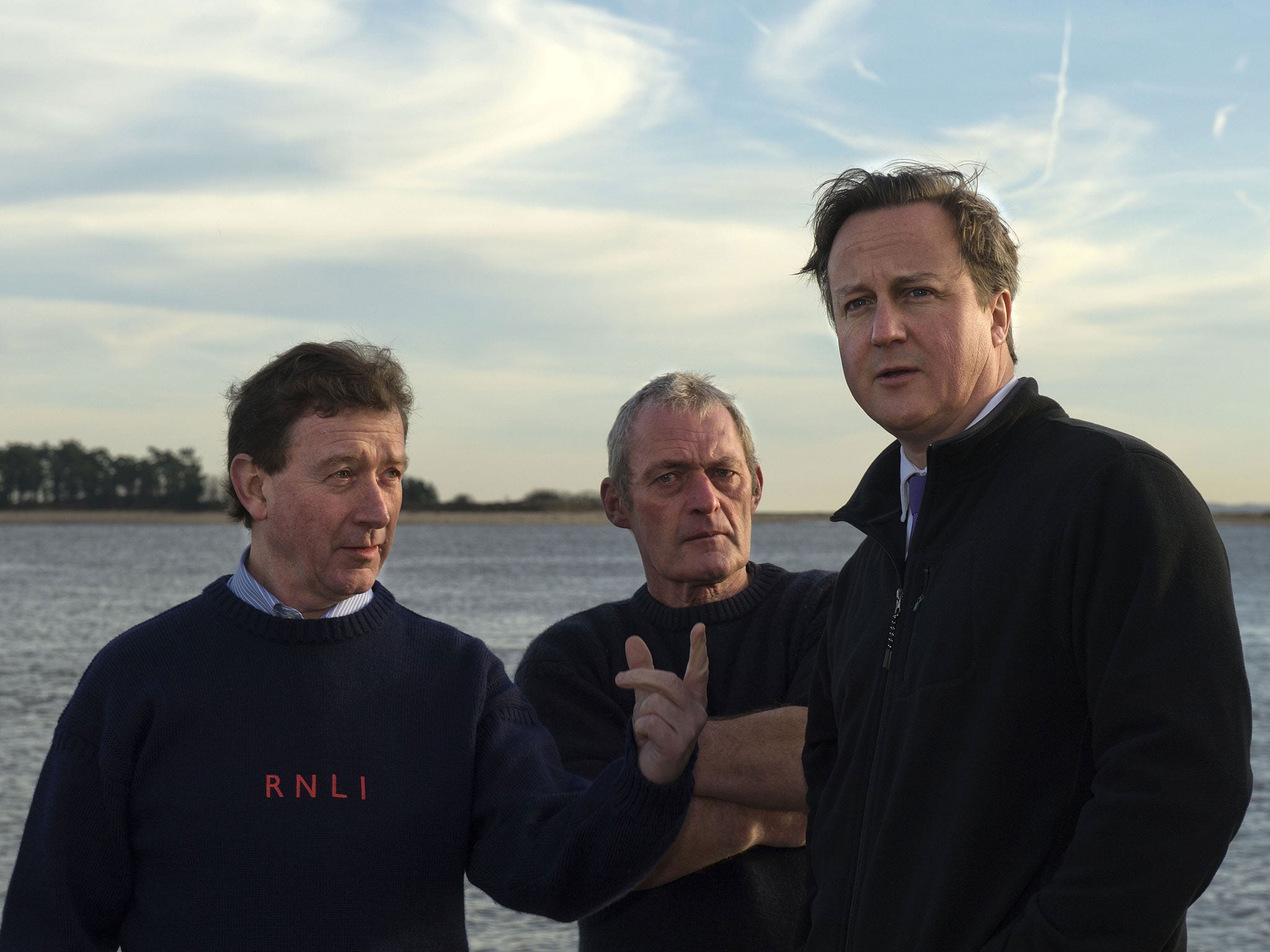 David Cameron visited East Anglia at the times of the floods to see the damage and meet members of the local emergency services