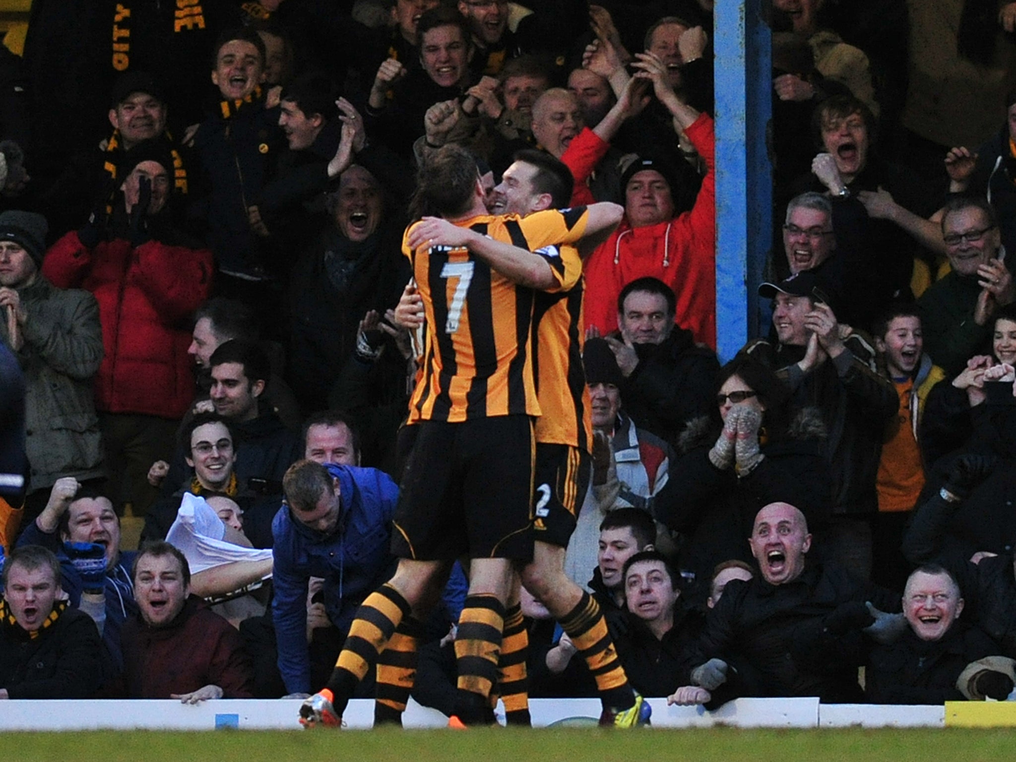 Matty Fryatt celebrates scoring in Hull's 2-0 FA Cup win over Southend