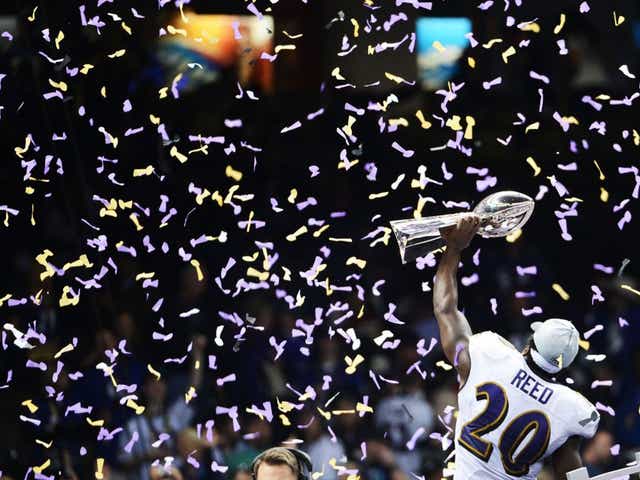 Last year’s Super Bowl winners Baltimore Ravens 