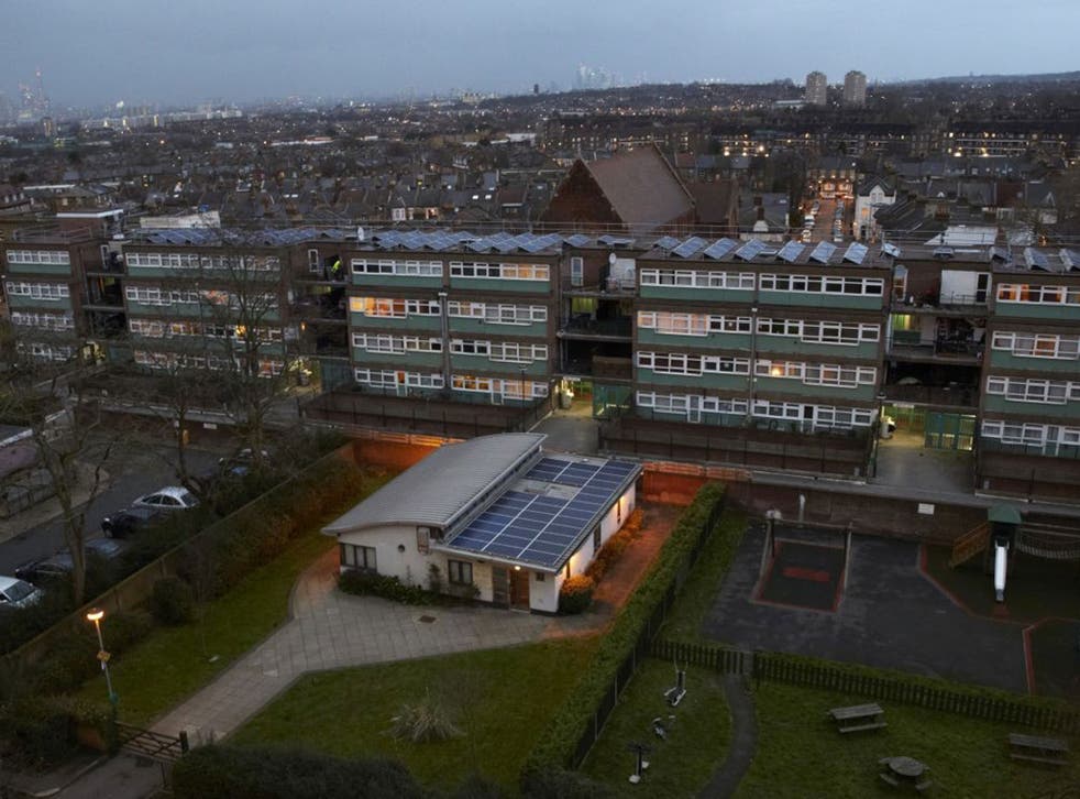 Community spirit: Roupell Park, Brixton Hill, an inner-city community-owned solar panel scheme which local people have invested in.