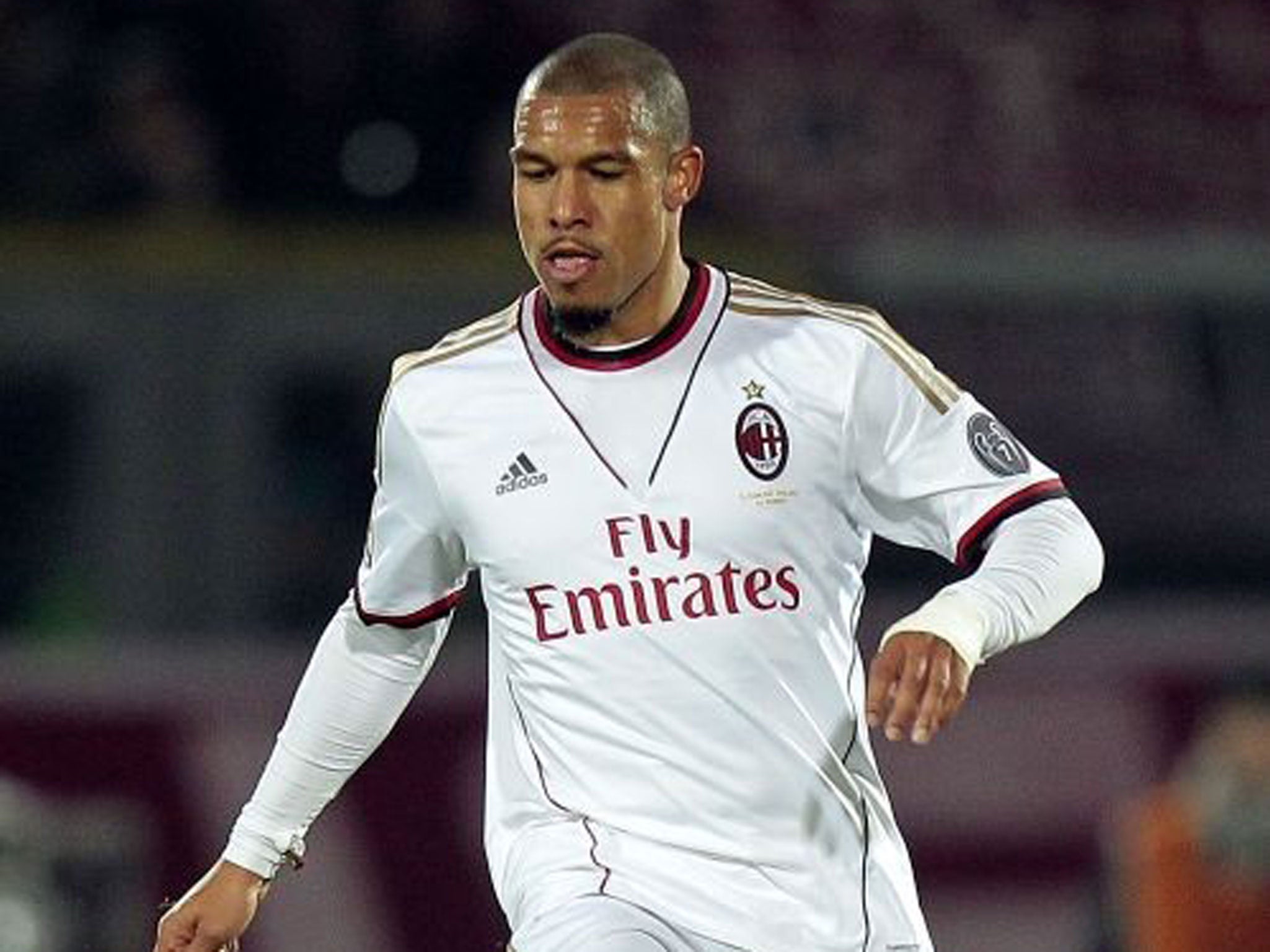 Nigel De Jong of AC Milan in action during the Serie A match between AS Livorno and AC Milan