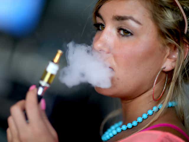 With no current restrictions, electronic cigarettes have become hugely popular with teenagers in the UK 