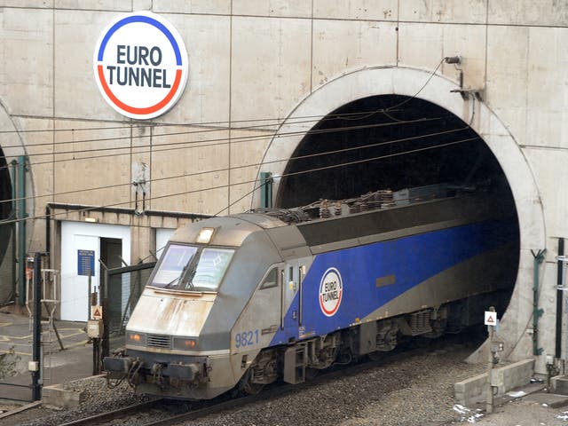 <p>The Channel Tunnel connects Folkestone and Calais</p>