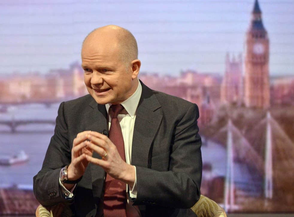 Foreign Secretary William Hague on 'The Andrew Marr Show' on Sunday discussing the crisis in Syria