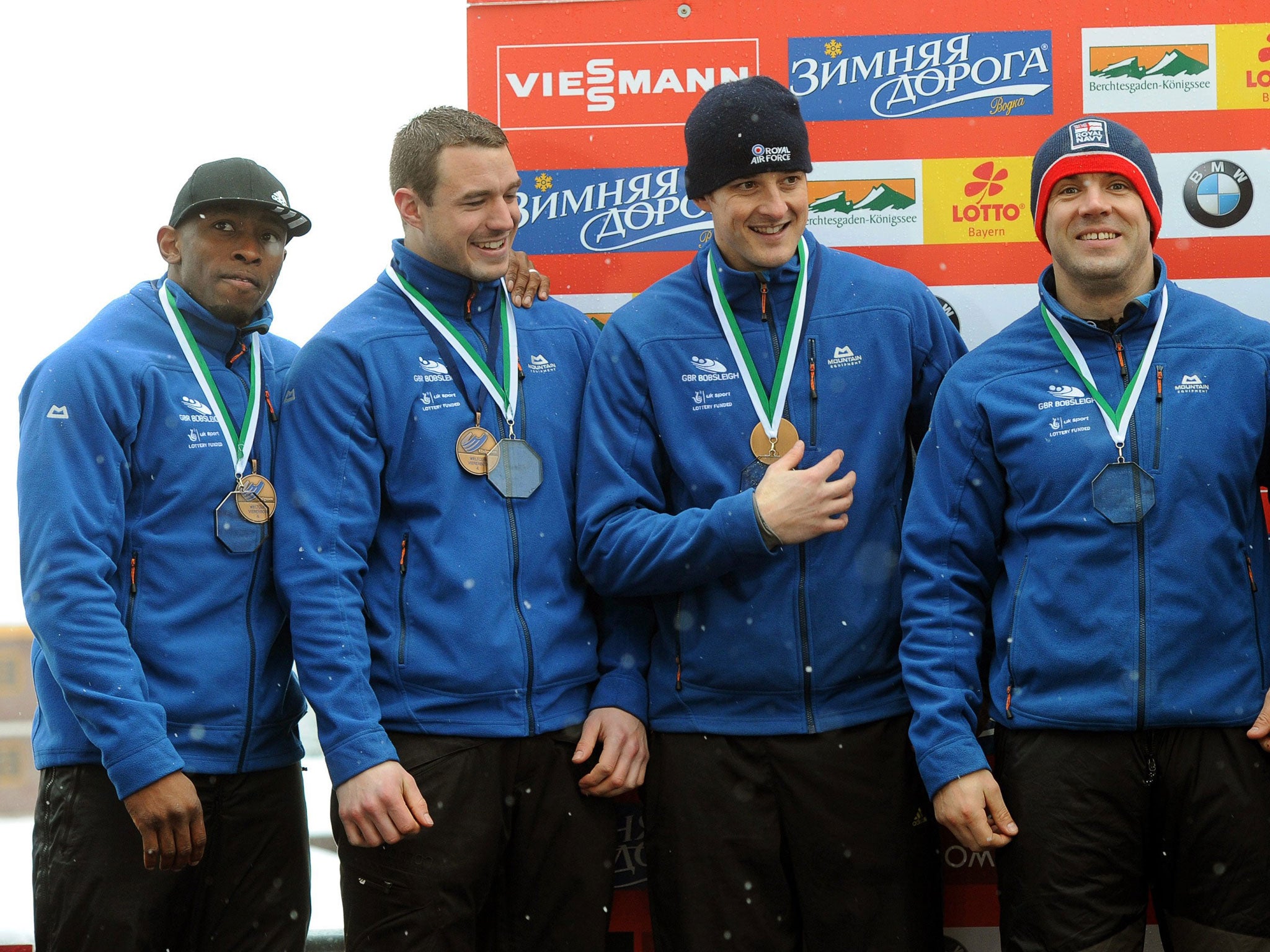 Great Britain's four-man bobsleigh team