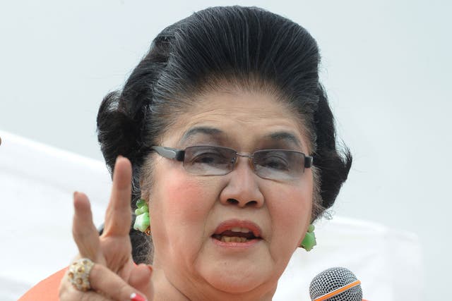 Imelda Marcos, pictured here back in 2012, was notorious for her shoe collection