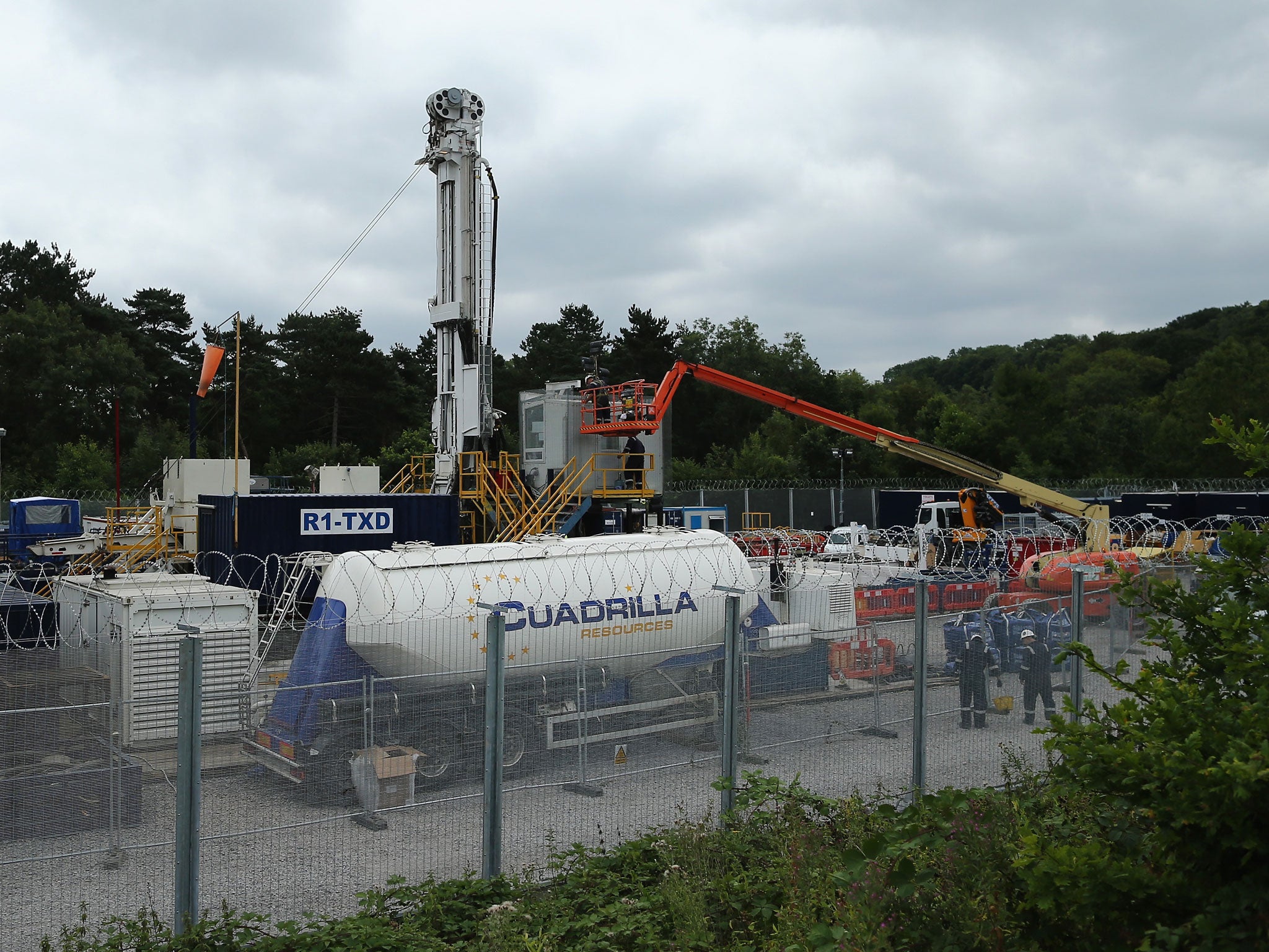 Cuadrilla operated drill site in Balcombe, West Sussex. The company has withdrawn applications for permits to frack in Lancashire