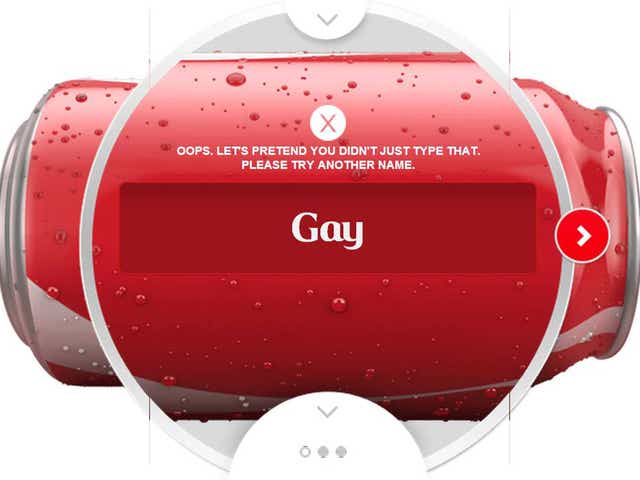 The word Gay is banned from Coca-Cola 