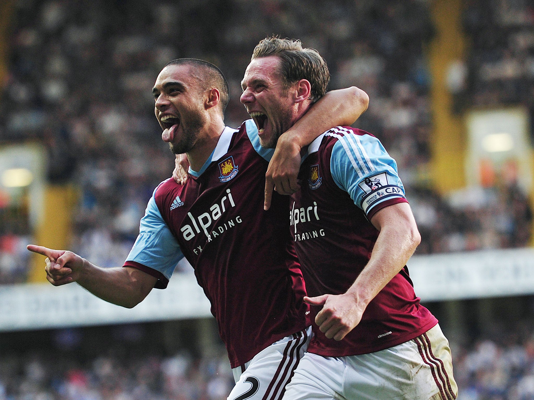 Kevin Nolan has scored two goals in each of his last two Premier League matches