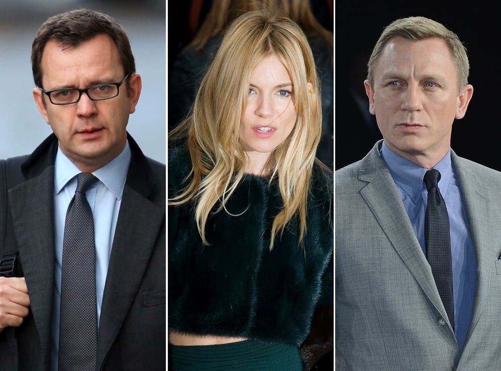 Andy Coulson (left) knew details of affair between Sienna Miller and Daniel Craig had been obtained illegally, Old Bailey jurors were told