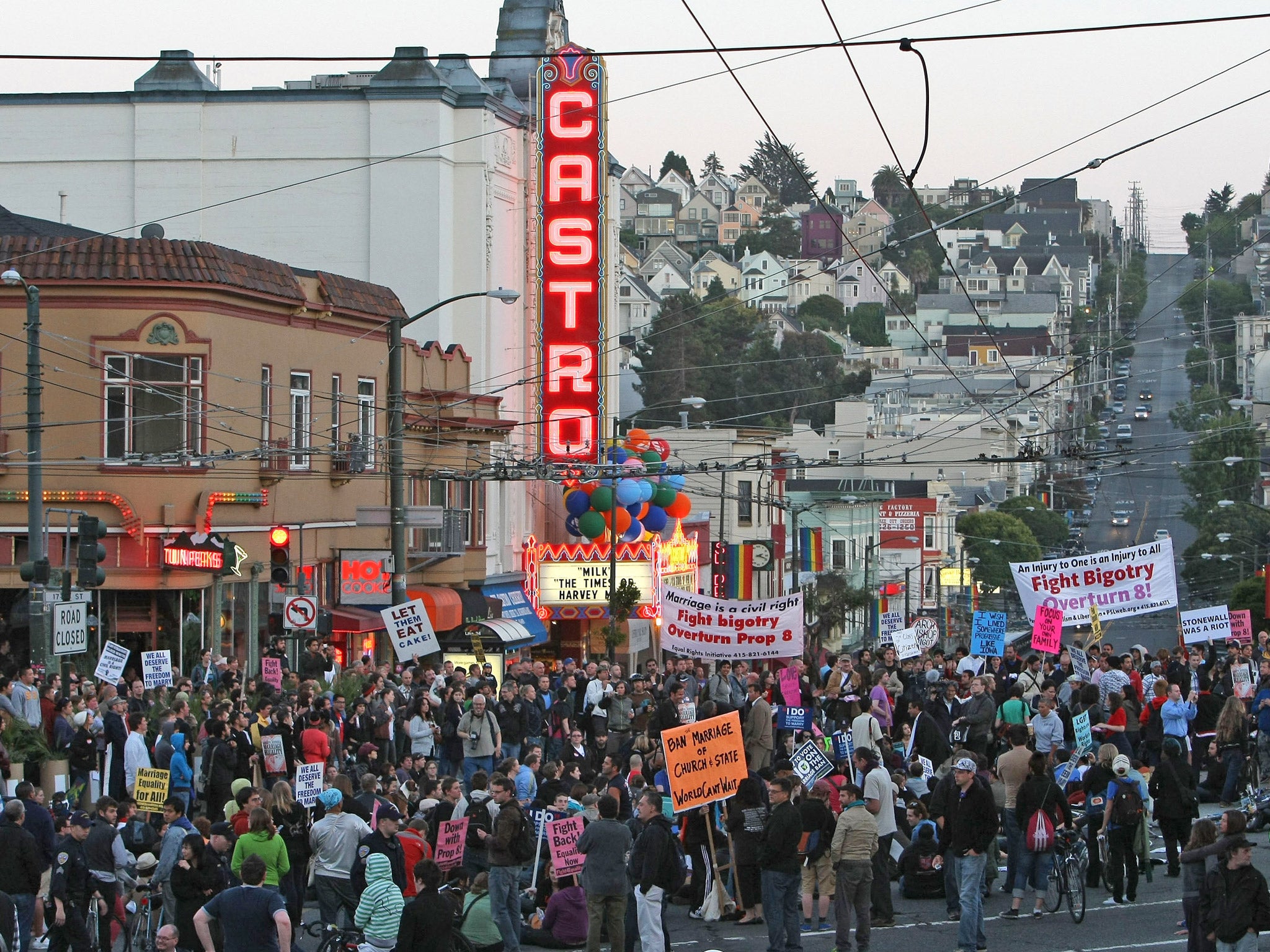 Supporters of same-sex marriage on Castro Street in 2009
