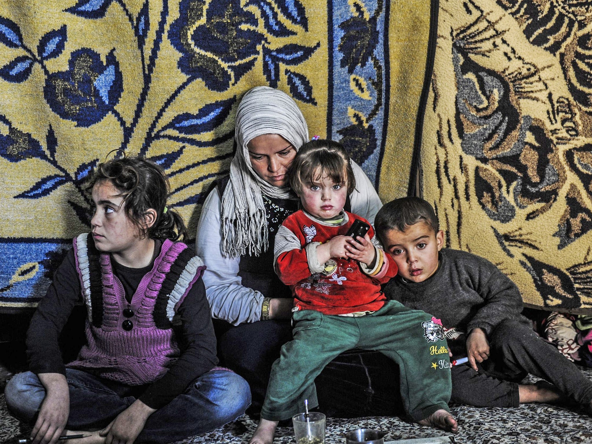 A Syrian family at a refugee camp in Turkey. The UK scheme will target the most vulnerable cases
