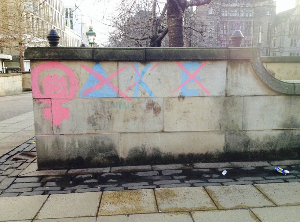 Anti-DKE graffiti has appeared in Edinburgh