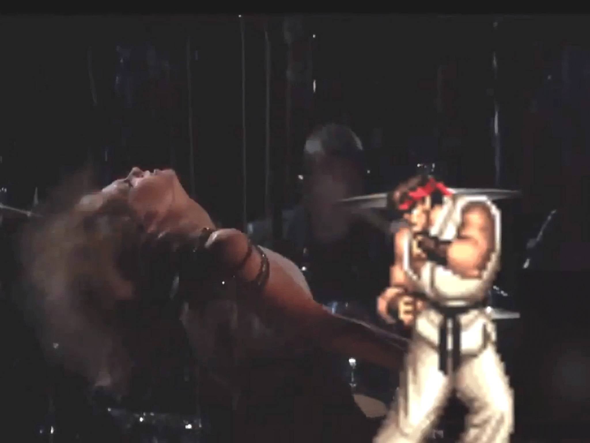 Finish her! Ryu takes on Taylor Swift a Street Fighter Grammys edition