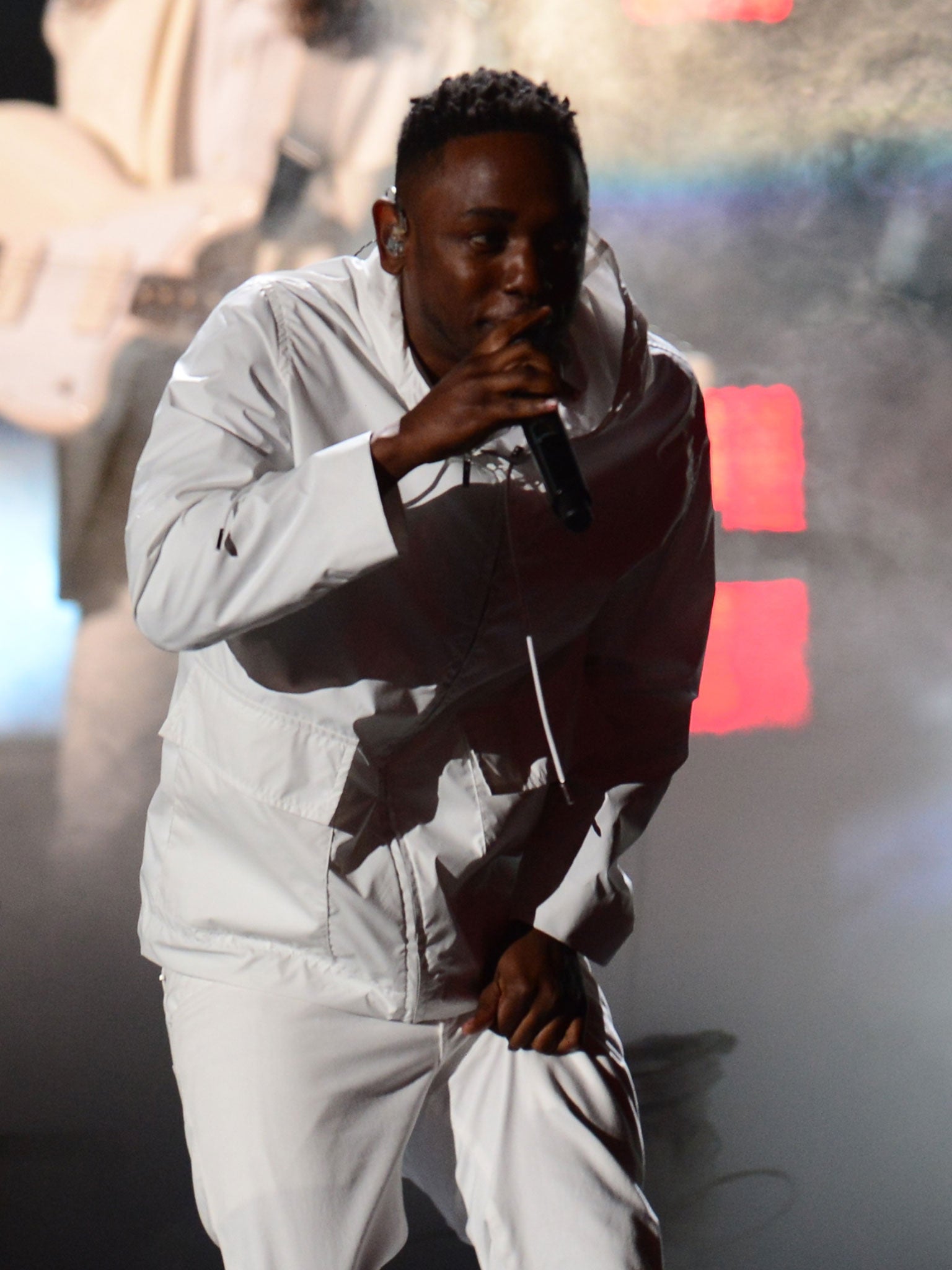 Kendrick Lamar at the 56th Grammy Awards