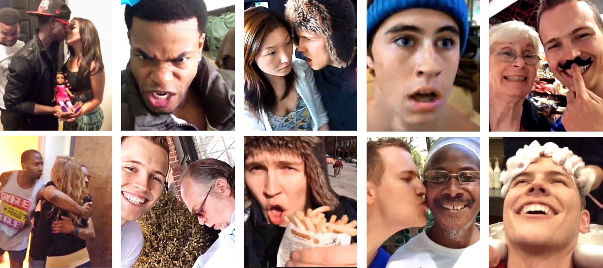 Video stars: top Viners King Bach, Jerome Jarre and Nash Grier in various online skits and pranks