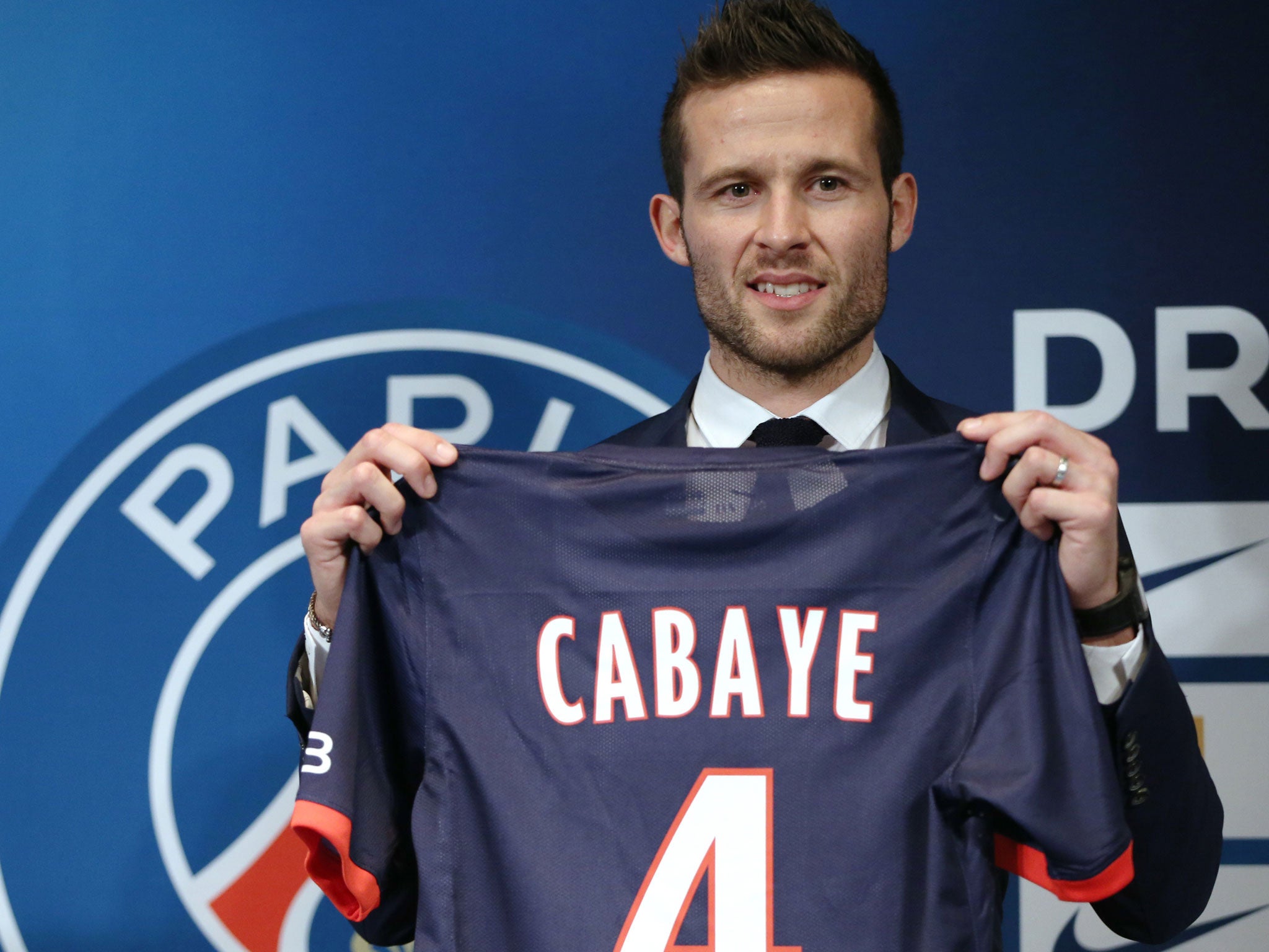 Yohan Cabaye was unveiled at Paris Saint-Germain on Wednesday