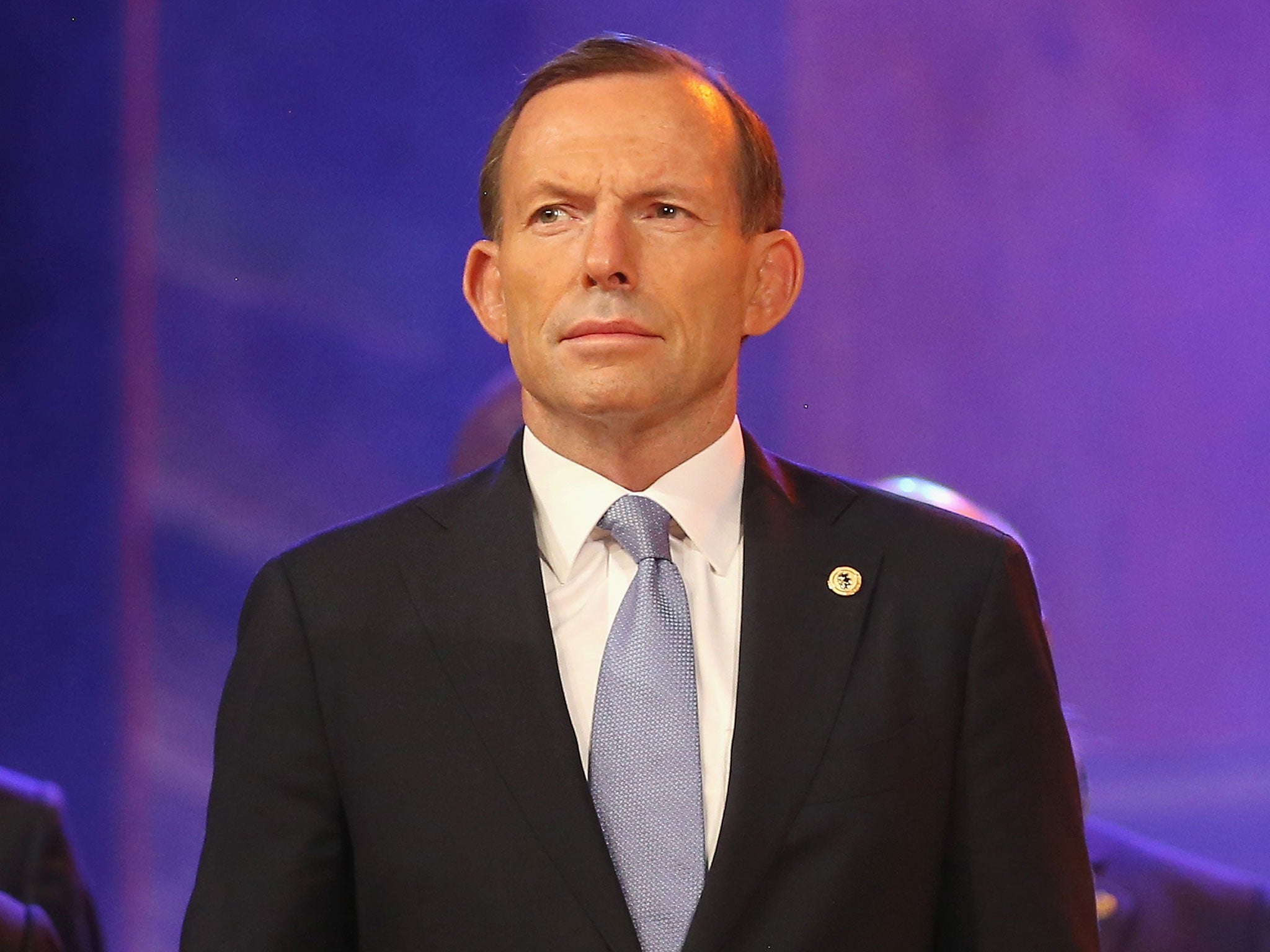 Australian Prime Minister Tony Abbott arrives for the Commonwealth Heads of Government 2013 Opening Ceremony on November 15, 2013 in Colombo, Sri Lanka. The biannual Commonwealth Heads of Government Meeting (CHOGM) is taking place from November 15-17, ami