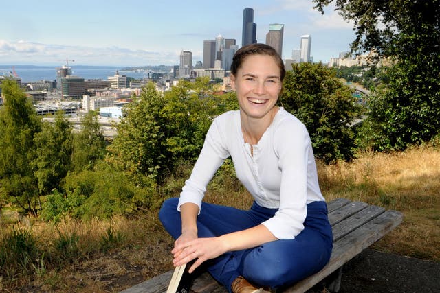 Amanda Knox in Seattle, US. Ms Knox is not expected to return to Italy for the trial