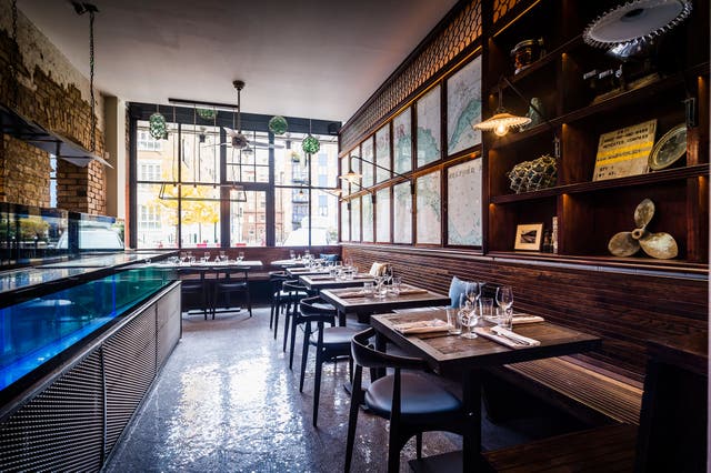 The restaurant is out and proud about its crustacea – which means you have the dubious pleasure of seeing them fighting in huge tanks barely two metres from the seating area