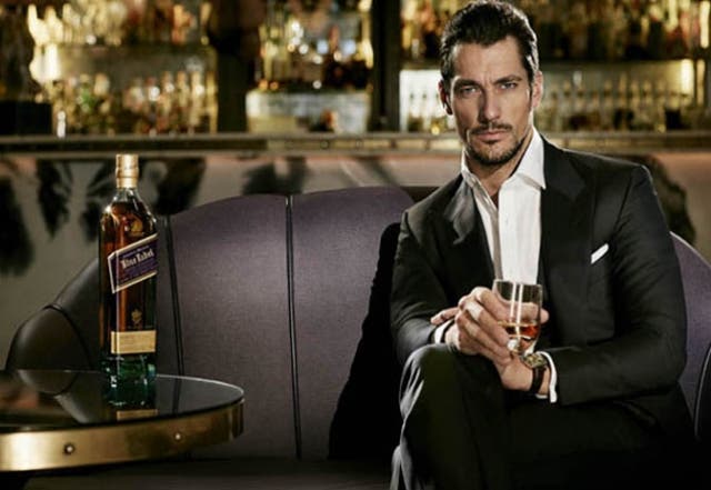 Model David Gandy is a brand ambassador for Johnnie Walker