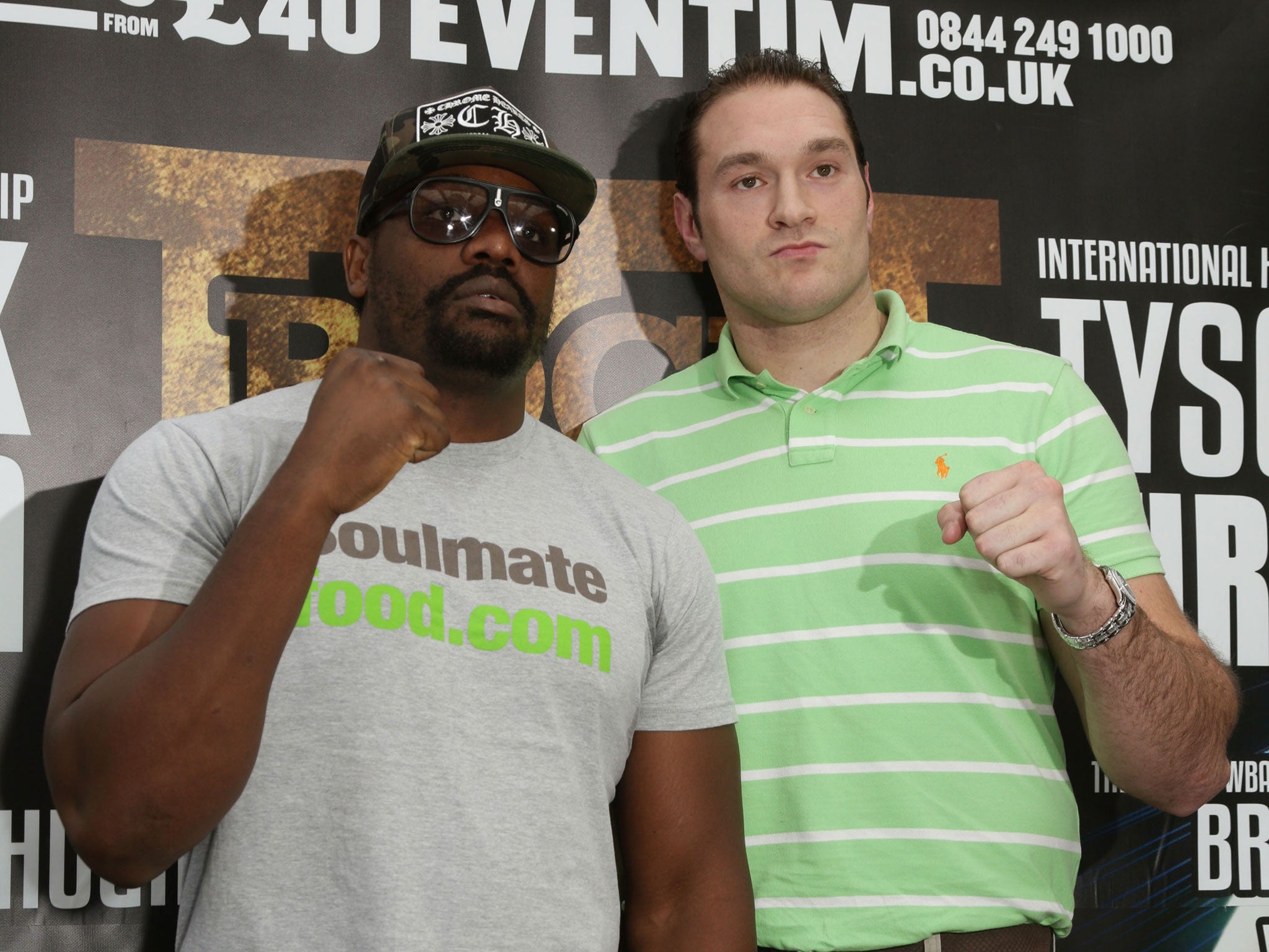 Dereck Chisora, left, and Tyson Fury should be able to set up their rematch for this summer