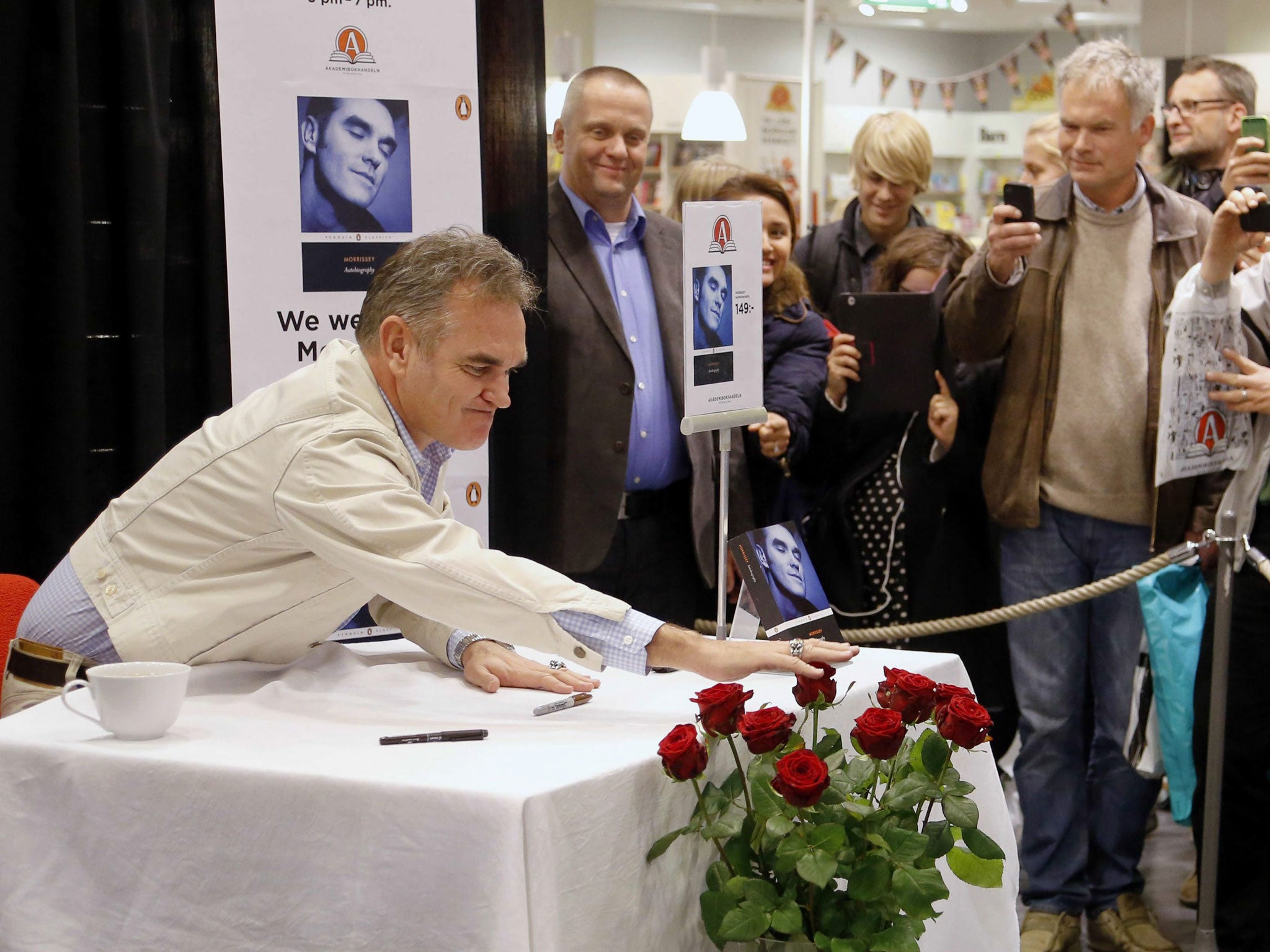Morrissey at a book-signing