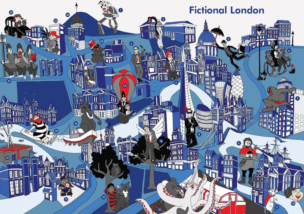 A Literary London Mash Up Map The Independent