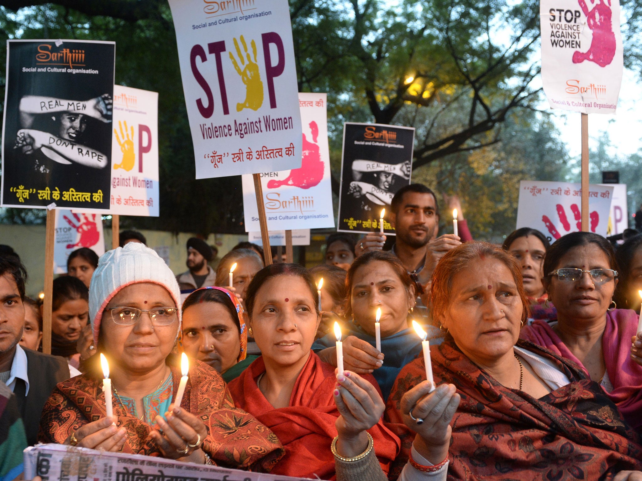A vigil marking the year anniversary of the death of the physiotherapy student gang-raped in Delhi in December 2012