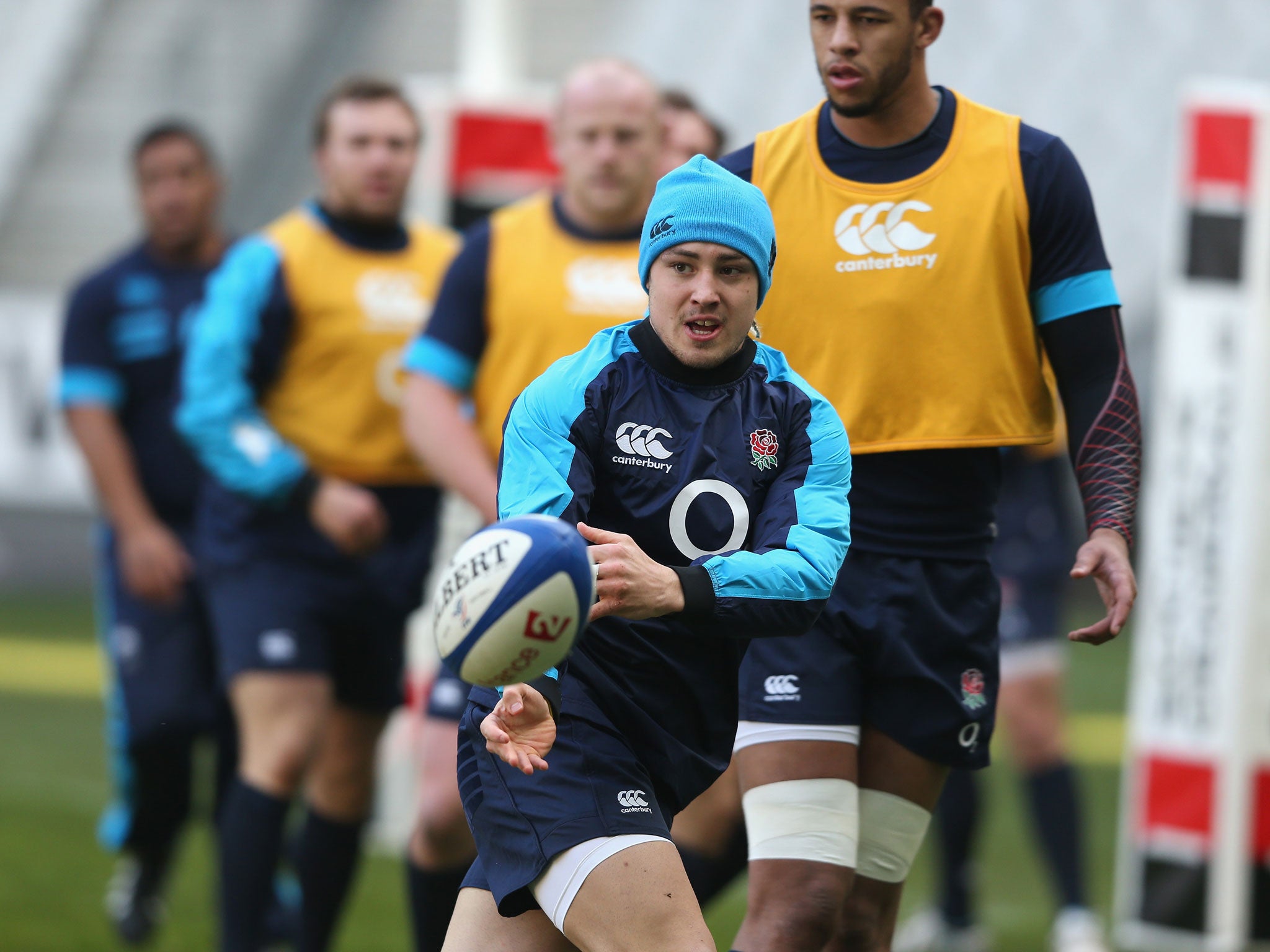 Jack Nowell trains at the Stade de France before his England debut (Getty Images)