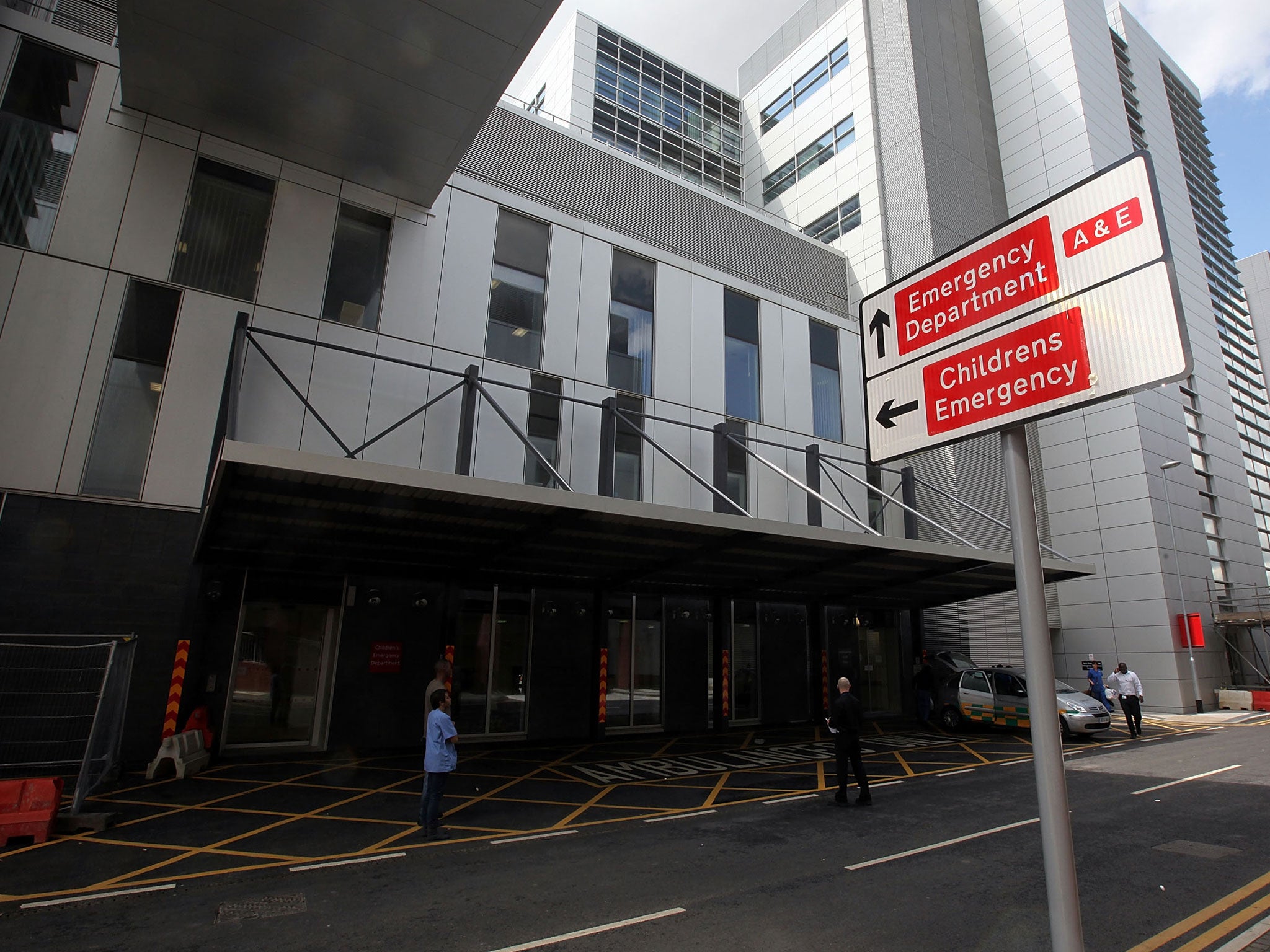 An outside view of the Royal Manchester Children's Hospital where the baby was transferred to