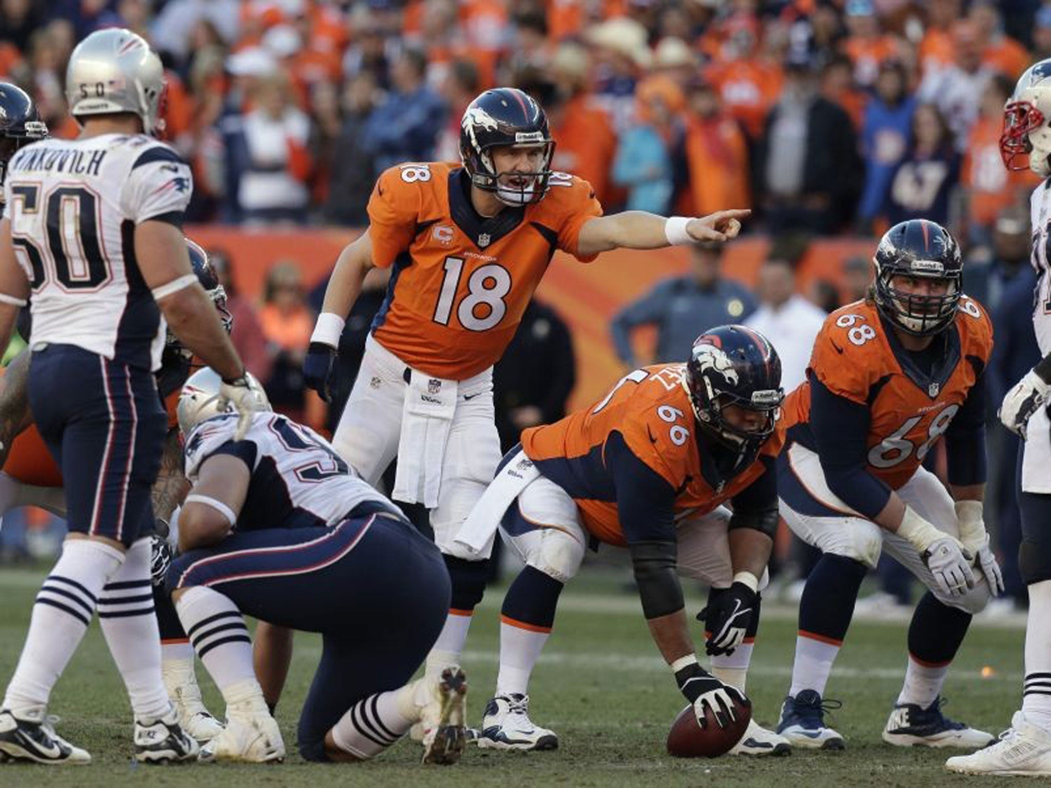 Fronting up: Denver Broncos’ Peyton Manning will face Seattle Seahawks
