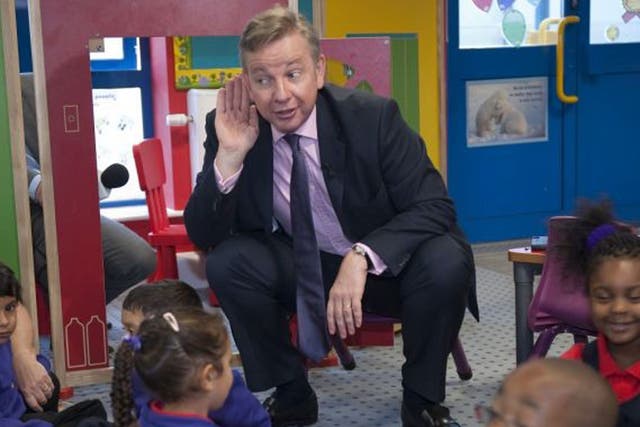 Education Secretary Michael Gove visits a school