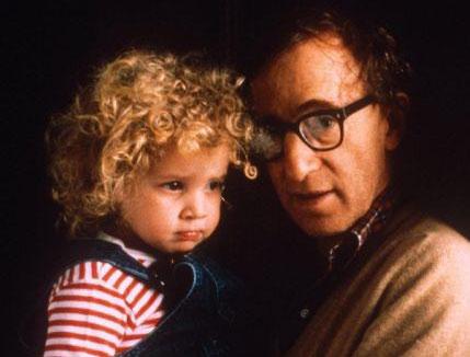 Dylan Farrow and Woody Allen, pictured in 1988