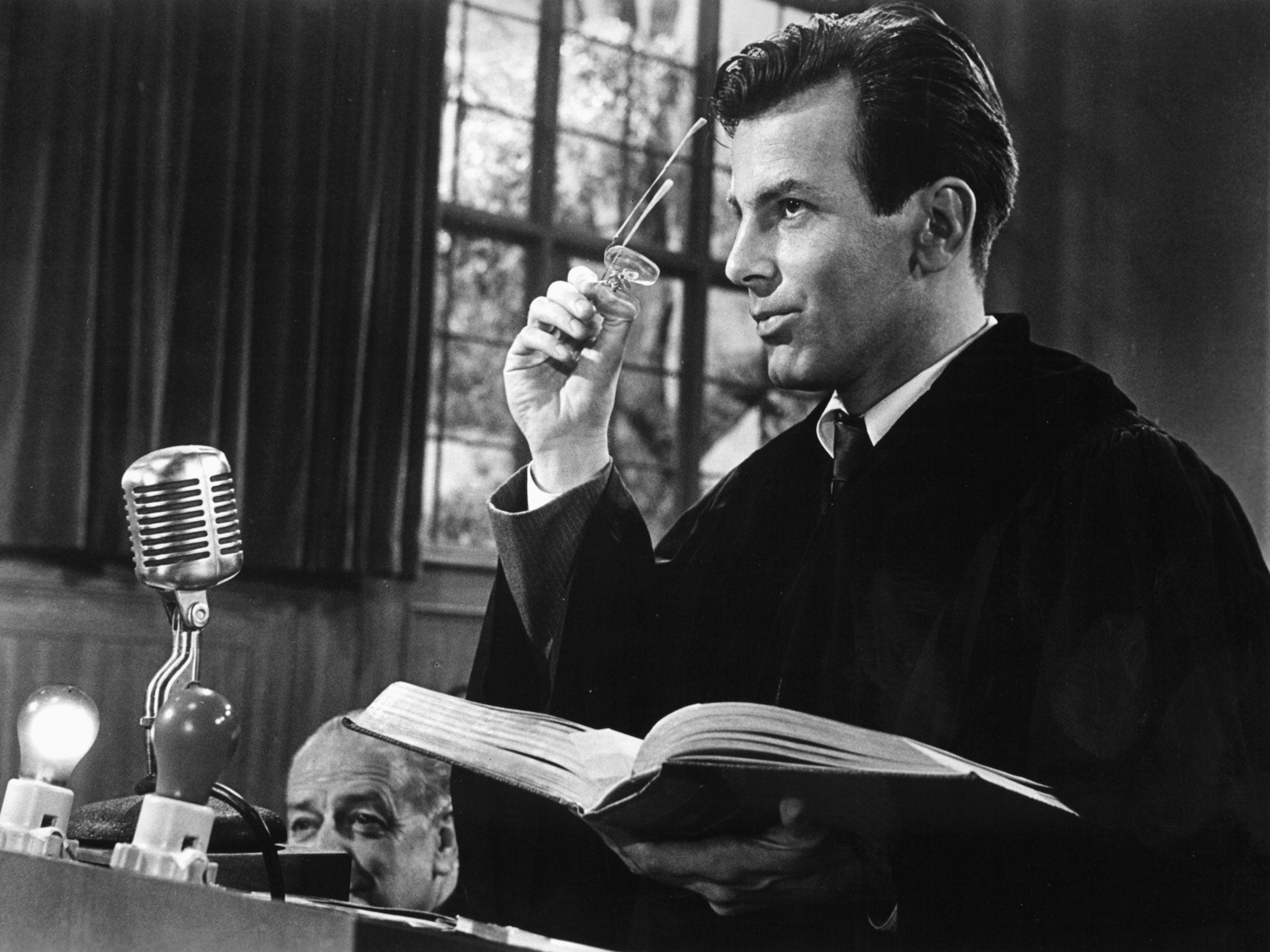 Schell as the defence lawyer Hans Rolfe in the 1961 film 'Judgment at Nuremberg'