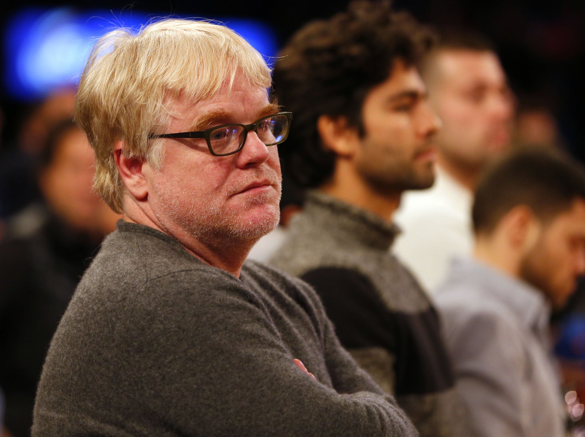 Pictured at the Oklahoma City Thunder v New York Knicks game in December 2013, Hoffman remained an avid sports fan.